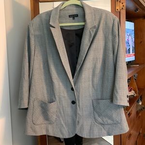 3/4 sleeve Universal Standard houndstooth blazer